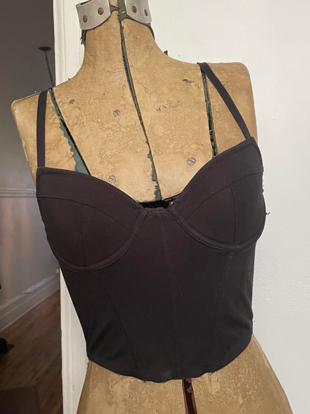 Black Bustier Crop Top